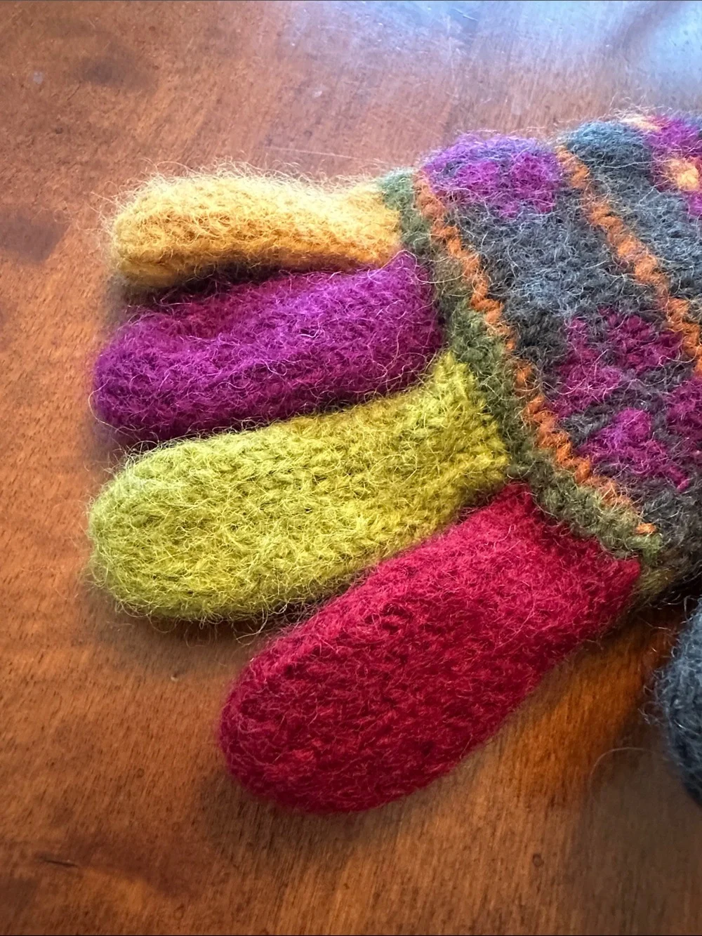 Namaste wool fleece lined gloves OS